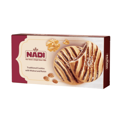 Ciasteczka z nadzieniem z rodzynek i orzechów włoskich NADI 190 g