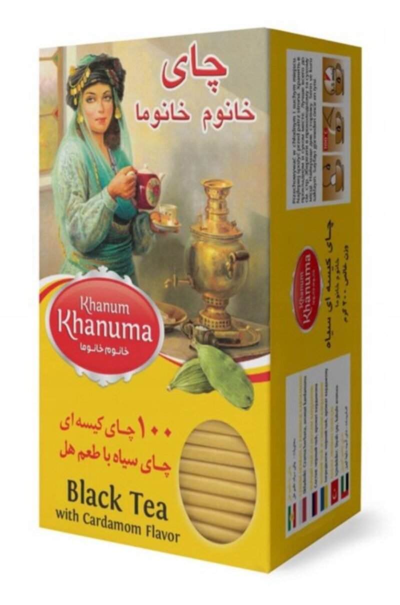 Czarna herbata z kardamonem Khanum khanuma 200g - 100 torebek