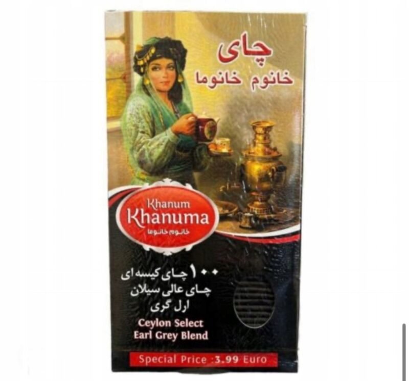 Czarna herbata rozpuszczalna Earl Grey Khanum Khanuma 200 g - 100 torebek