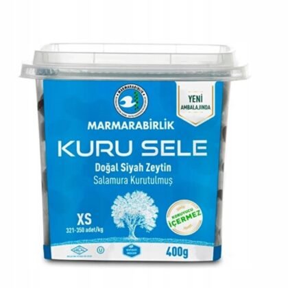 Czarne oliwki Kuru Sele 400g | Marmarabirlik Rozmiar XS
