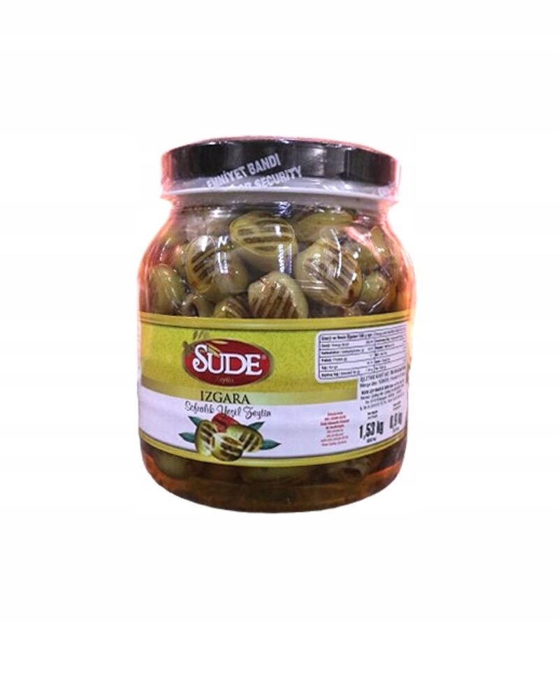 Grillowane zielone oliwki bez pestek w oleju 900G |SUDE