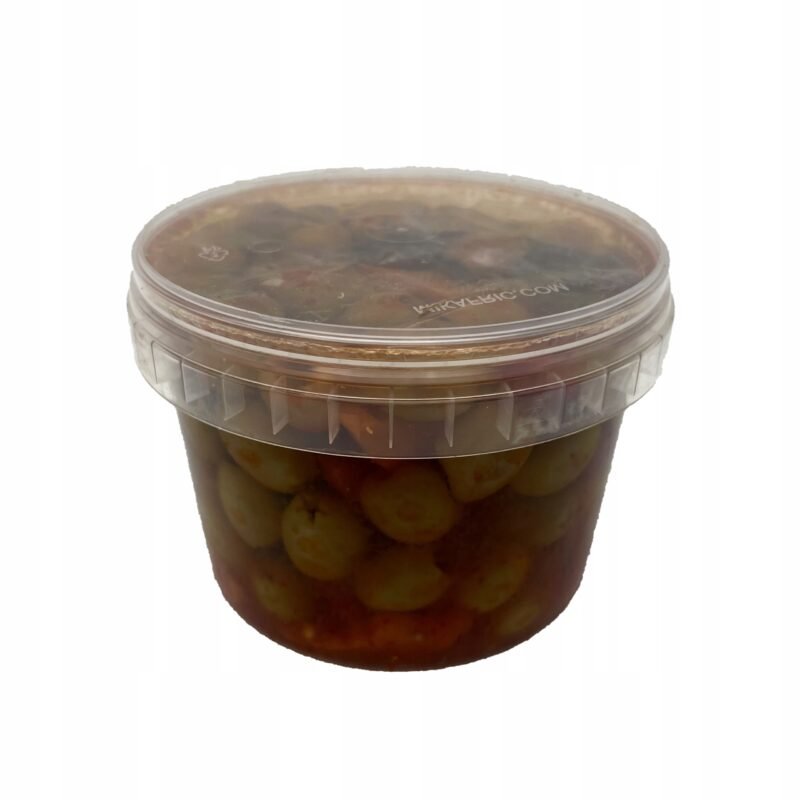 Moroccan spicy seedless green olives 550g - Image 3