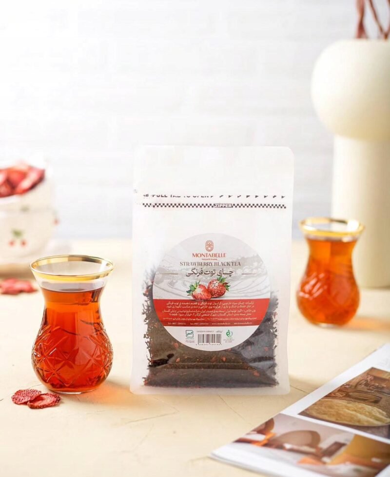 Strawberry black tea 100g MONTABELLE - Image 3