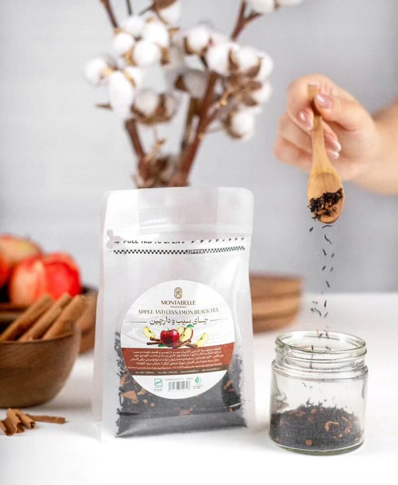 Apple and Cinnamon black tea 100g MONTABELLE - Image 2