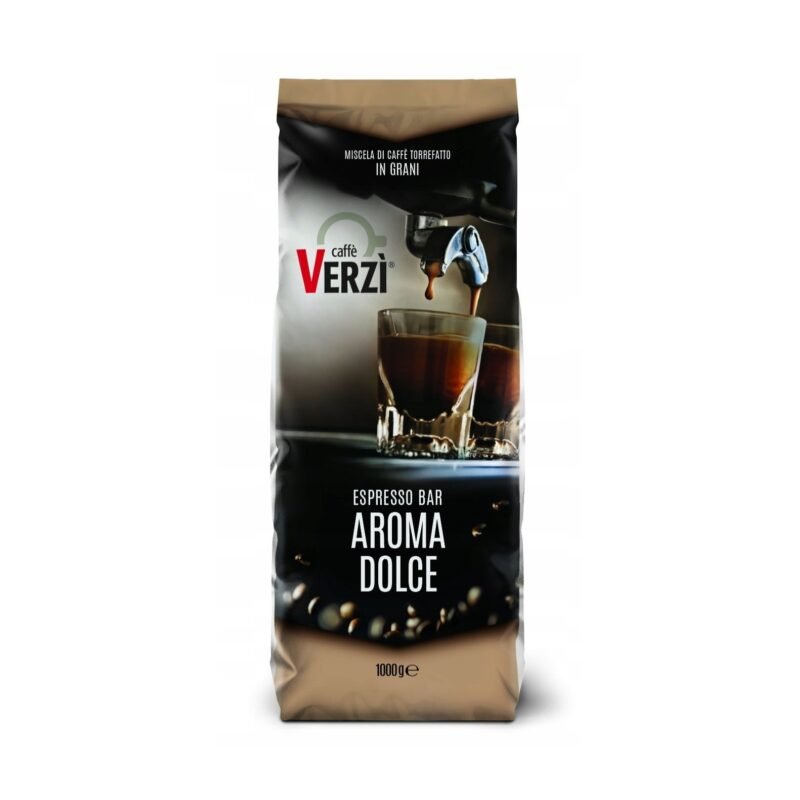 Włoska kawa ziarnista Aroma Dolce 1kg 80% Arabica, 20% Robusta - Verzi Caffe