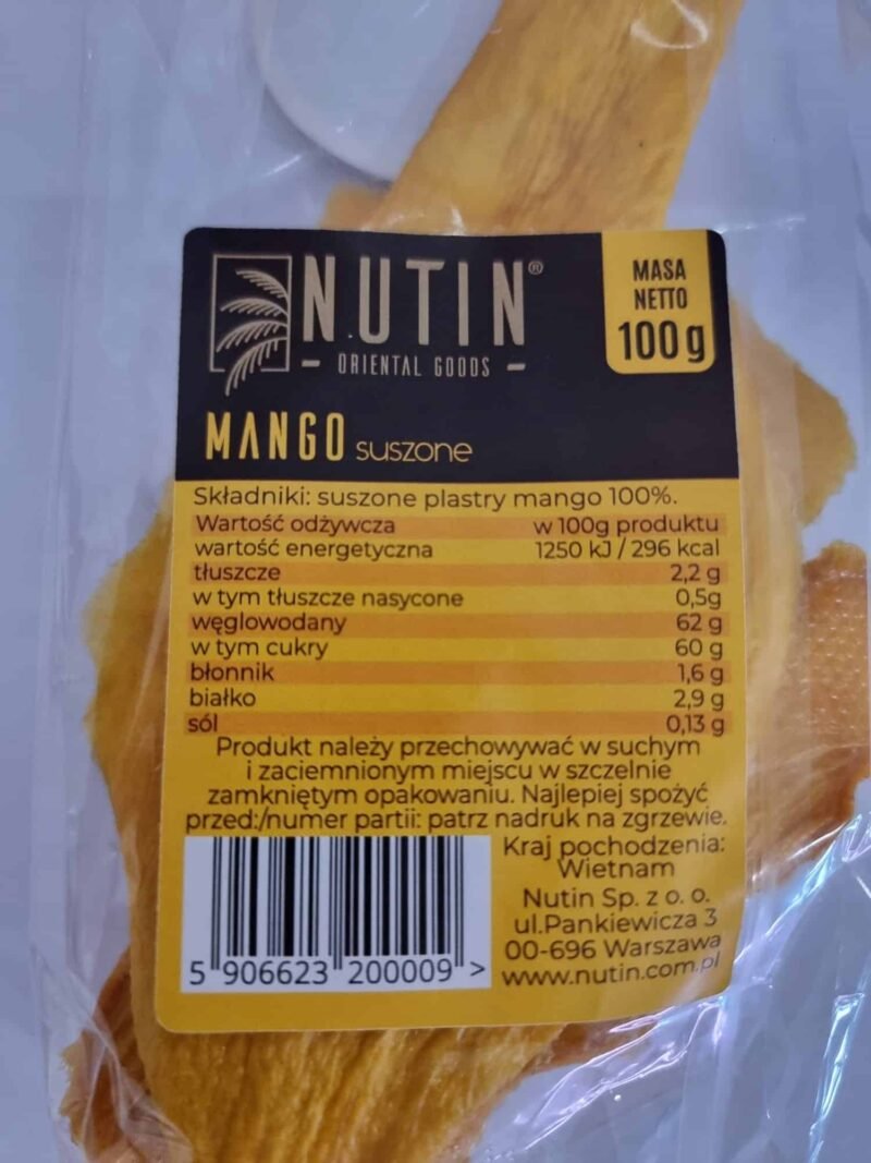 Dried mango without added sugar 100g - Image 2