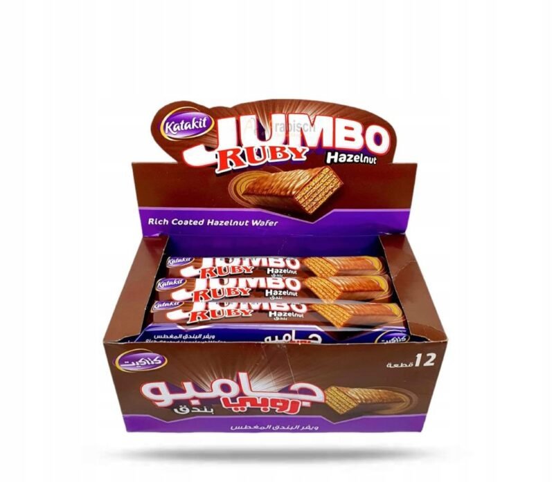 Katakit Ruby Jumbo Hazelnut Biscuits 12 czekoladowych batoników waflowych
