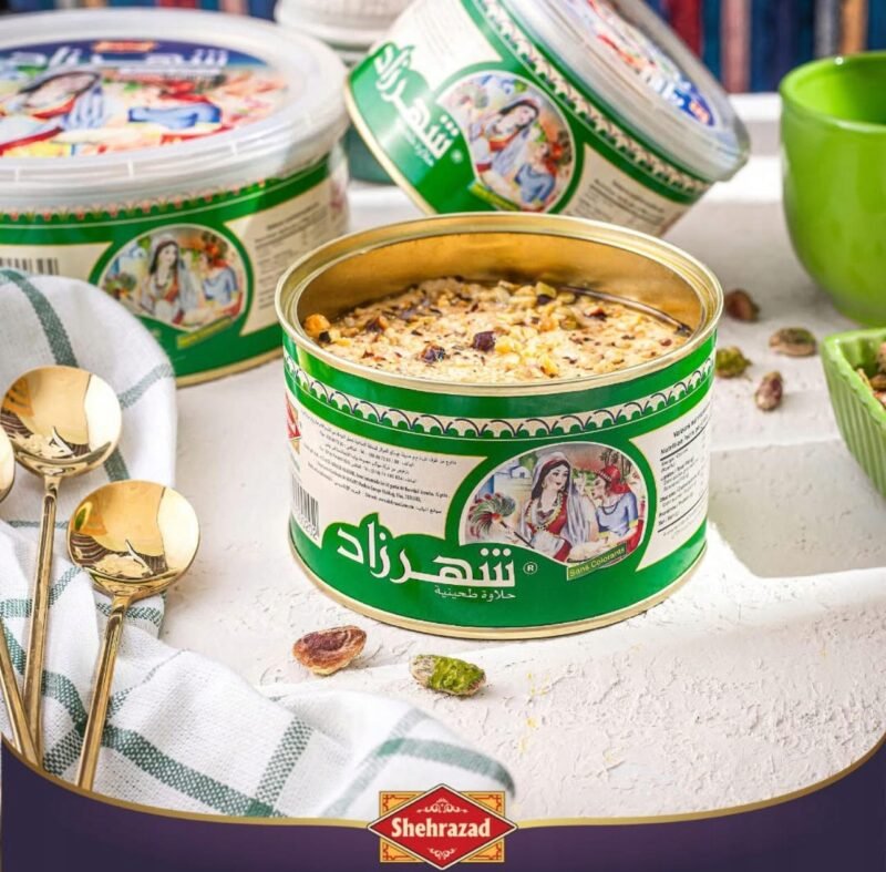 Chałwa z pistacjami puszka 330g SZEHRAZAD - obrazek 5