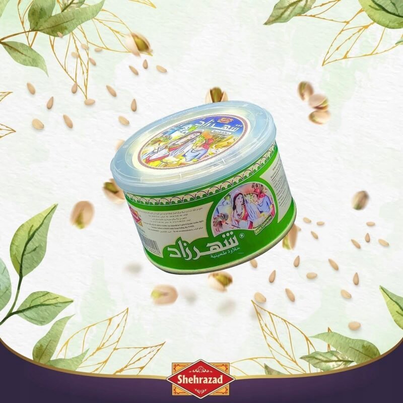 Chałwa z pistacjami puszka 330g SZEHRAZAD - obrazek 4
