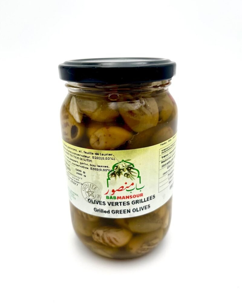 Grillowane zielone oliwki bez pestek 500g