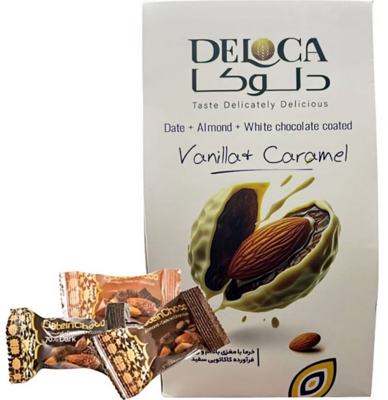 Daktyle z migdałami w białej czekoladzie DELOCA 250g