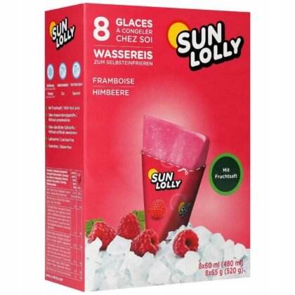 Lody Sun Lolly do zamrożenia w domu malinowe 480 ml 8 x 60 ml
