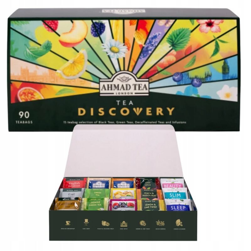 AHMAD Tea Discovery Zestaw 90 torebek 15 smaków czarna zielona owocowa