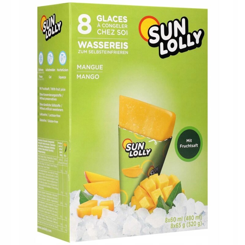 Sun Lolly ice cream to freeze at home mango 480 ml - Image 2